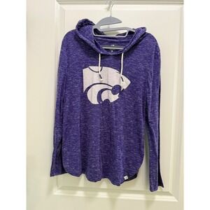 Colosseum Kansas State Wildcats Purple Heather Slub Hoodie Women Medium Powercat
